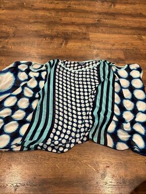 Highness Blue & White Polka Dot Wrap - OS